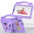 Husă pentru copii pentru Samsung Galaxy Tab A7 Lite 8.7 T220/T225, Cute Patterns, cu suport, violet