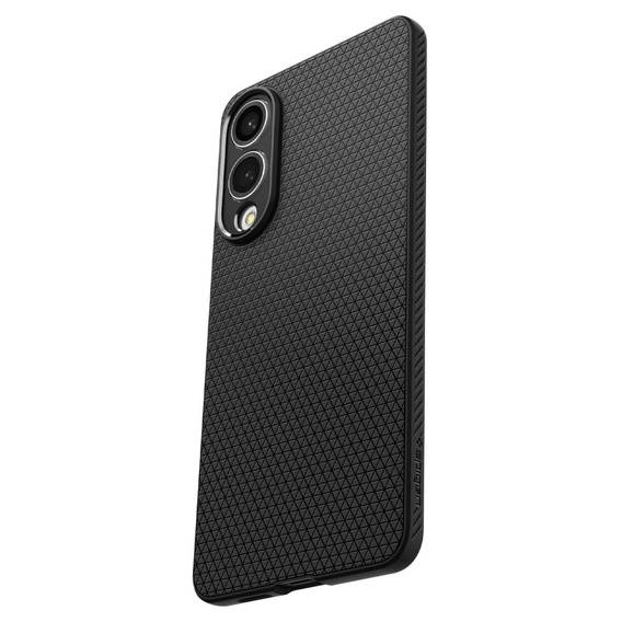 Carcasa Spigen pentru Samsung Galaxy S25 Edge, Liquid Air, negru + 9H Tempered Glass