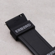 ERBORD Curea universală de silicon ERBORD 22mm, Dual Color, neagră / cataramă neagră