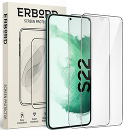 2x sticlă călită pentru Samsung Galaxy S22, ERBORD 9H Hard Glass pe ecran