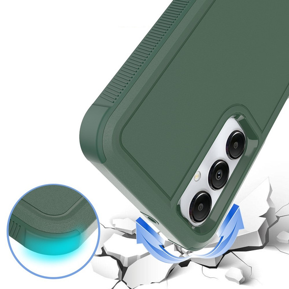 Husa blindată pentru Samsung Galaxy A05s 4G, Dual Shockproof, verde