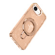 Carcasa iPhone 16e, Glittery Magnetic Kickstand, roz rose gold