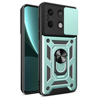 Husă blindată pentru Xiaomi Redmi Note 13 5G, CamShield Slide, verde