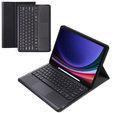 Carcasă + tastatură Samsung Galaxy Tab S9+, Leather Pen Slot TouchPad, negru