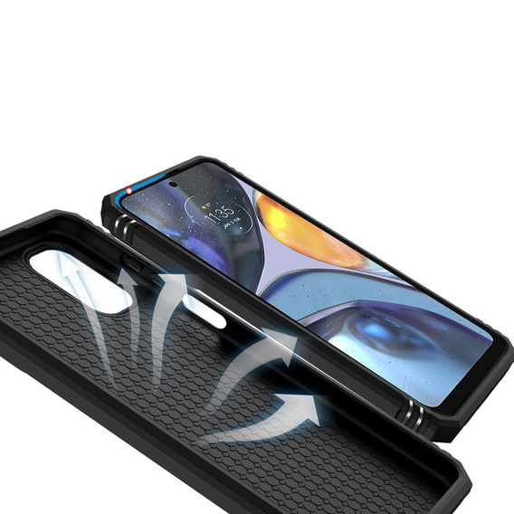 Husă blindată pentru Motorola Moto G22, CamShield Slide, negru