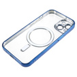 Husă pentru iPhone 14, Electro MagSafe, albastru + Sticlă pentru ecran