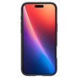 Carcasa Spigen pentru iPhone 16 Pro, Rugged Armor MagSafe, gri + Tempered Glass 9H