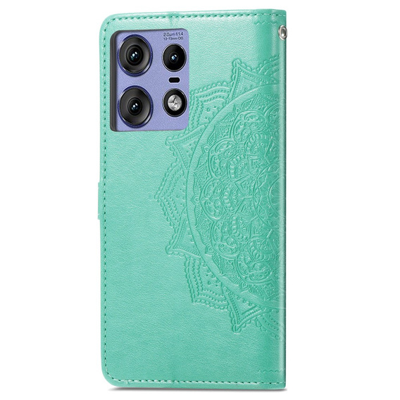 Cu clapetă pentru Motorola Edge 50 Pro, Mandala, verde