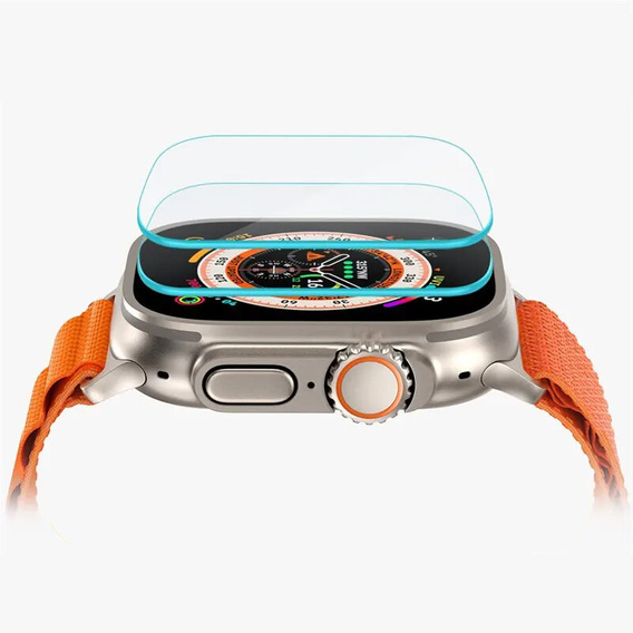 2x sticlă călită cu cadru de montare ERBORD pentru Apple Watch Ultra 1/2/3 49mm