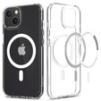 Carcasă MagSafe Spigen pentru iPhone 13 Mini, Ultra Hybrid, alb + 9H Tempered Glass
