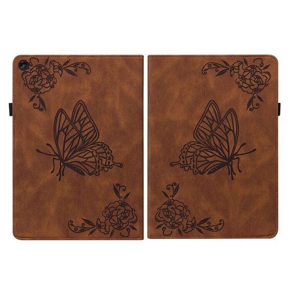 Husă pentru Lenovo Tab M10 Plus 10.6 Gen 3 TB-125F TB-128F, Butterfly, maro