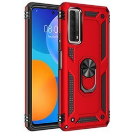 Husă blindată pentru Huawei P Smart 2021, Nox Case Ring, roșu