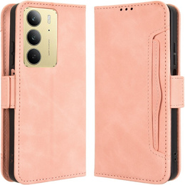 Cu clapetă pentru Realme 14X / Realme C75, Card Slot, roz