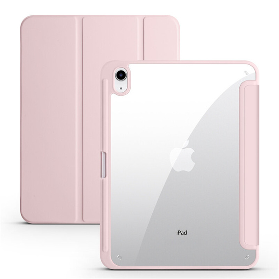 Husă pentru iPad 10.9 2022 10 Gen, Smartcase Hybrid, cu spațiu pentru stylus, roz