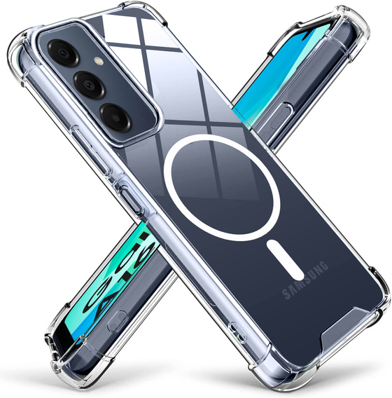 Husă pentru Samsung Galaxy A16, Fusion Hybrid Case, pentru MagSafe, transparentă + Sticlă pentru ecran