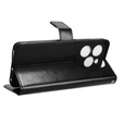 Cu clapetă pentru Infinix Hot 40i, Crazy Horse Wallet, negru