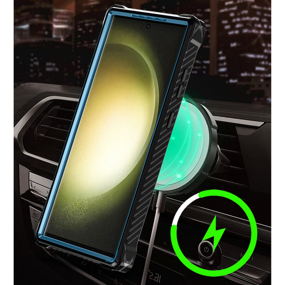Huse pentru Samsung Galaxy S23 Ultra, Heavy Duty Ring Belt Clip, albastru