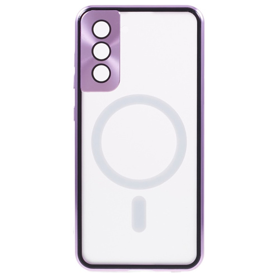 Carcasa Magnetic Dual Glass MagSafe pentru Samsung Galaxy S21, violet