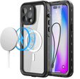 Husă impermeabilă pentru iPhone 14 Pro, Redpepper, pentru MagSafe, negru