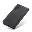 Husa CASEME pentru Samsung Galaxy A50, Leather Wallet Case, negru