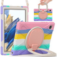Husă pentru copii pentru Samsung Galaxy tab A8 10.5 SM-X200 SM-X205, blindată cu curea, albastru