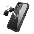 Carcasă pentru iPhone 12/12 Pro, Shockproof, cu folie, negru