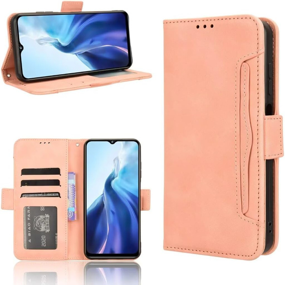 Cu clapetă pentru Realme Note 70T 4G, Card Slot, roz