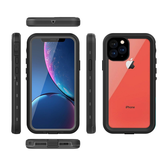 Husă impermeabilă IP68 pentru iPhone 11 Pro, Redpepper Dot+, negru