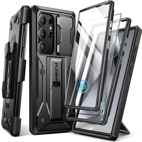 Carcasă robustă pentru Samsung Galaxy S25 Ultra – Tongate MECH Series Clip, negru