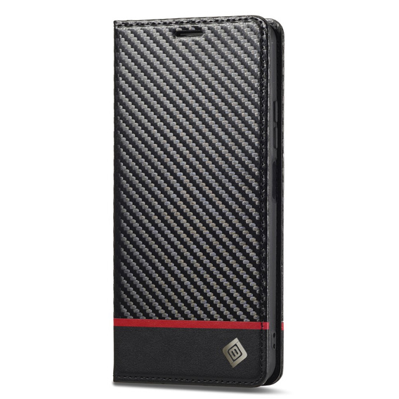 Carcasă cu clapetă pentru Xiaomi Redmi Note 13 Pro 4G, Carbon LC.IMEEKE, negru