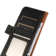 KHAZNEH RFID caz pentru Samsung Galaxy S23 Ultra, Litchi Texture, negru
