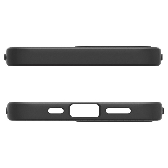 Carcasa Spigen pentru iPhone 16E, Liquid Air, negru + 9H Tempered Glass