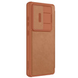 NILLKIN flip case NILLKIN pentru Samsung Galaxy S25 Ultra, CamShield Qin Pro, piele, maro