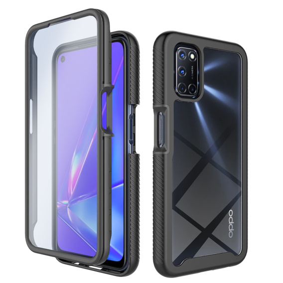 Carcasă pentru OPPO A52/A72/A92, Shockproof, cu folie, albastru