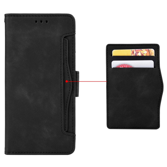 Cu clapetă pentru Xiaomi Redmi Note 13 Pro 4G / Xiaomi Redmi Note 14S / Xiaomi Poco M6 Pro 4G, Card Slot, negru