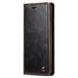 Carcasă flip CASEME pentru Samsung Galaxy S10+ Plus, Waxy Textured, cafea