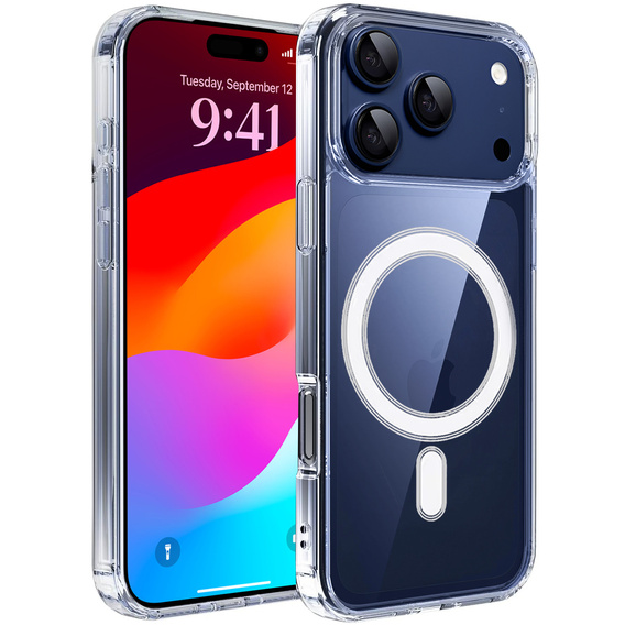 Carcasă magnetică TPU + Acrilic pentru iPhone 17 Pro (compatibilă cu MagSafe)