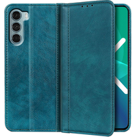 Huse pentru Motorola Moto G200 5G, Wallet Litchi Leather, verde