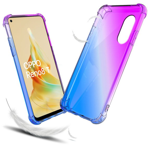 Husa pentru Oppo Reno8 T, Gradient Dropproof, Violet / albastru