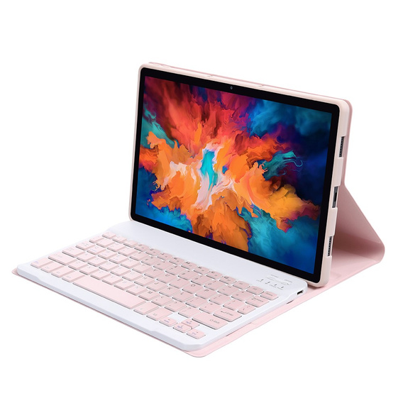 Carcasă + tastatură Lenovo Tab P11 J606F / P11 5G J607Z, roz rose gold