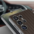 Huse pentru Samsung Galaxy S25 Ultra, GKK Woven Leather, cafea