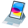 Husă pentru tastatură pentru iPad 11" 2025 A16 (11 gen.) / iPad 10.9" 2022 (10 gen.), Rotary 360° Leather, caz albastru