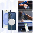 Carcasă Matt pentru iPhone 17 Pro, pentru MagSafe, albastru translucid