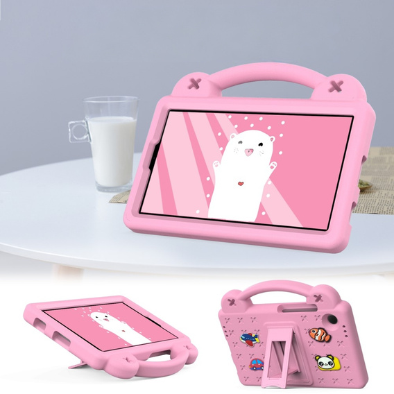 Husă pentru copii pentru Samsung Galaxy Tab A9, Cute Patterns, cu suport, roz