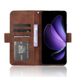 Cu clapetă pentru Oppo Reno 13F / Oppo Reno 13FS, Card Slot, maro