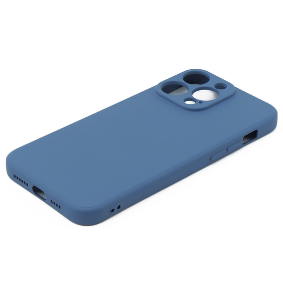 Husa pentru iPhone 15 Pro, Silicone Lite, albastru închis