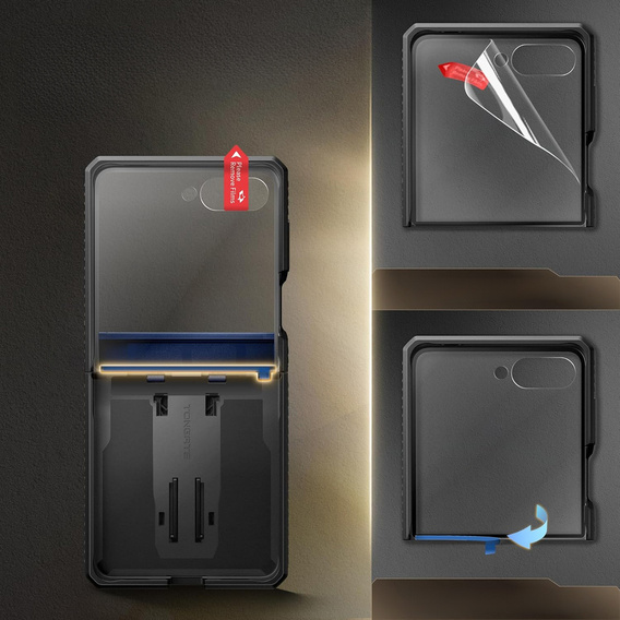 Husă Tongate MECH cu MagSafe pentru Samsung Galaxy Z Flip7 FE / Z Flip6, verde