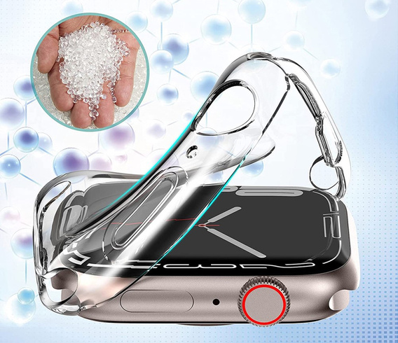 Etui TPU do Apple Watch 7 / 8 45mm, Transparent