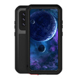 Love Mei Huse pentru Samsung Galaxy A52 / A52s, armored with glass, negru