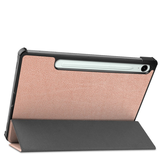 Husă pentru Samsung Galaxy Tab S9 FE, Tri-fold, roz rose gold